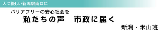 人に優しい新潟駅南口に バリアフリーの安心社会を 私たちの声 市政に届く 新潟・米山班