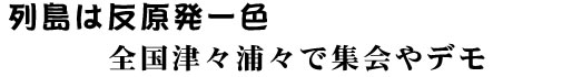列島は反原発一色 全国津々浦々で集会やデモ